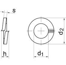 Desen tehnic al unei șaibe dințate cu dimensiuni