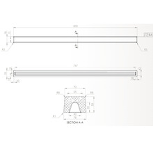Desen tehnic cu dimensiunile produsului