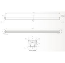 Desen tehnic cu cote pentru un element de construcție