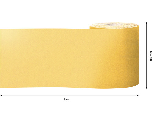 Cinci metri de bandă adezivă de vopsit cu o lățime de 93 de milimetri.