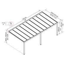 Copertină/Pergolă CANOPIA BY PALRAM Stockholm 3,3x7,32 m