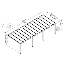 Copertină/Pergolă CANOPIA BY PALRAM Stockholm 3,3x9,5 m