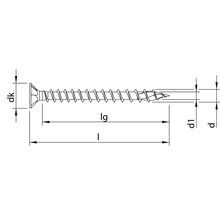 Desen tehnic al unui șurub cu dimensiuni specificate