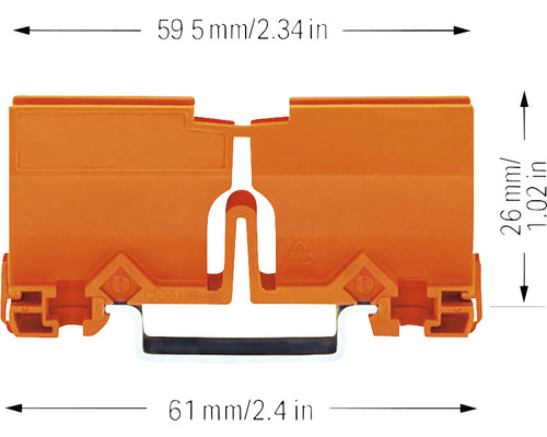 Dimensiunile unei cleme portocalii