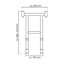 Adaptor XL pentru scaun duș rabatabil Ridder Pro reglabil pe înălțime crom