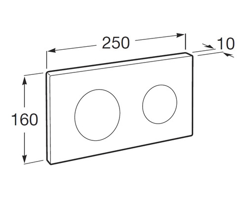 Placă de spălare cu dimensiunile 250 x 160 x 10 mm