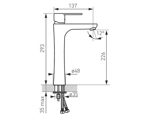 Desen tehnic al unei armături cu dimensiuni