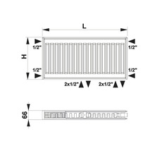 Reprezentare dimensională a unui radiator