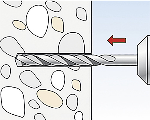 Ilustrație a unui burghiu care găurește beton