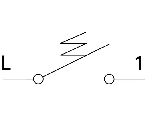 Simbol pentru un comutator cu contact