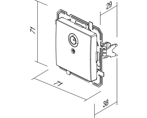 Priza de antenă cu dimensiuni