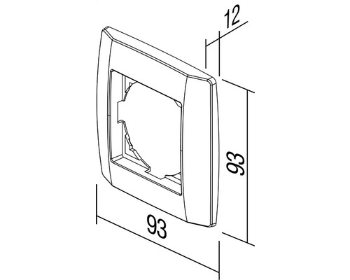 Rămă de întrerupător cu dimensiunile 93 pe 93 milimetri