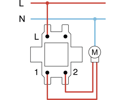 Schema electrică pentru instalații electrice cu întrerupător și motor