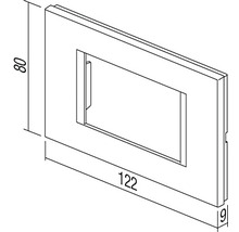 Ramă întrerupător cu dimensiunile 80 x 122 x 9 mm