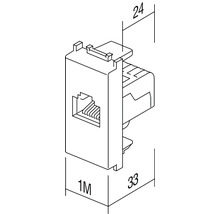 Modul RJ45 cu dimensiunile 24, 33 și 1M