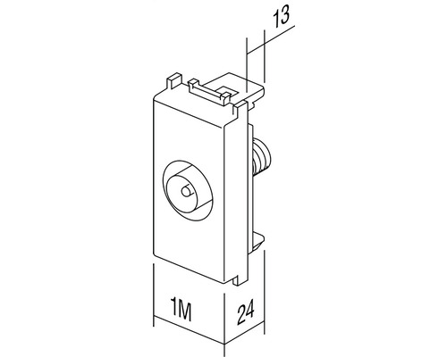 Desen tehnic al unei prize de antenă cu dimensiuni