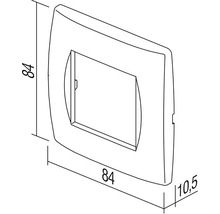 Capac pentru întrerupătoare și prize cu dimensiunile 84 x 84 mm