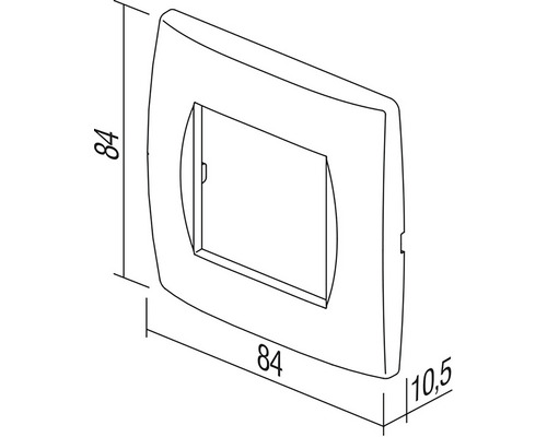 Capac pentru întrerupătoare și prize cu dimensiunile 84 x 84 mm