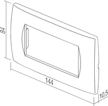 Cadru de comutare cu dimensiunile de 84 x 144 x 10,5 milimetri