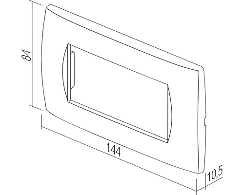 Cadru de comutare cu dimensiunile de 84 x 144 x 10,5 milimetri
