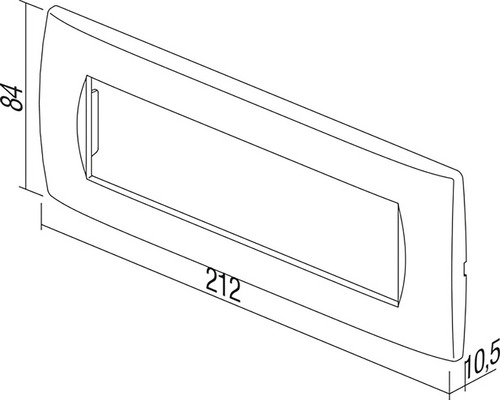 Desenul unui cadru de acoperire cu dimensiunile 84 x 212 x 10,5 mm