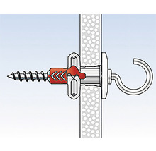 Dibluri plastic cu cârlig rotund alb Fischer DuoPower 10x50 mm, 2 bucăți-thumb-5