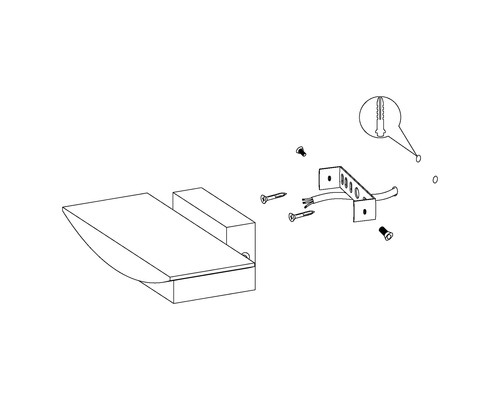 Instrucțiuni de montaj pentru o lampă de perete cu accesorii