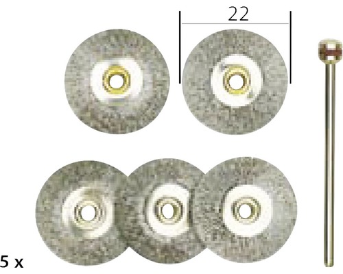 Capete de perie de sârmă cu diametrul de 22 milimetri, 5 bucăți