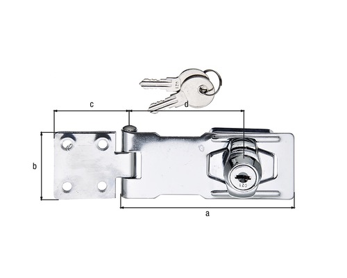 Zăvor cu cheie și dimensiuni