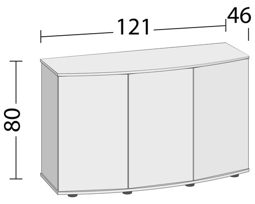 Dulap suport acvariu cu dimensiunile 121x80x46 cm