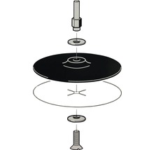 Platan de șlefuit Wolfcraft Ø125 mm, pentru mașini de găurit
