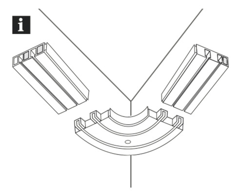 Conector de colț pentru profile