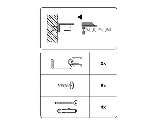 Ilustrație a instrucțiunilor de asamblare cu accesorii