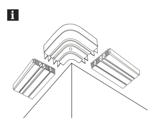 Ilustrație a unui profil de colț pentru montaj pe perete