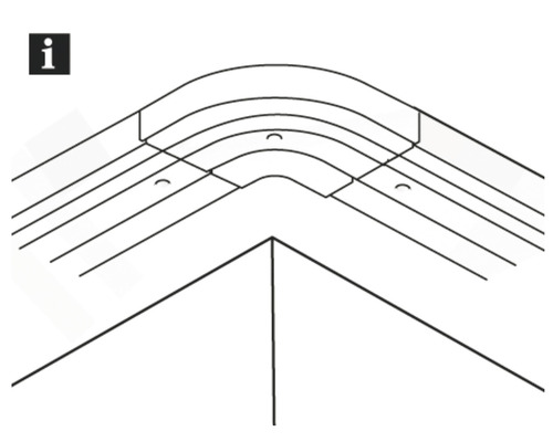 Ilustrație a unui profil de colț cu instrucțiuni de montaj