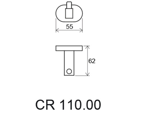 Desen tehnic CR 110.00 cu dimensiuni în milimetri