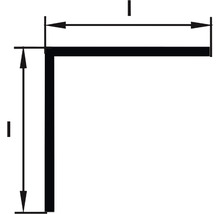 Ilustrație profil unghiular cu detalii dimensionale