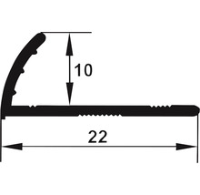 Șină de profil cu dimensiunile 10 și 22