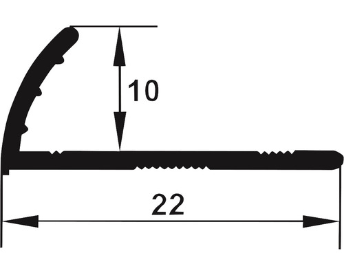 Șină de profil cu dimensiunile 10 și 22