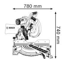 Fierăstrău circular staționar Bosch Professional GCM12 GDL 2000W Ø305 mm