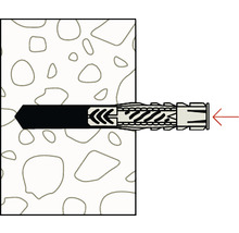Dibluri plastic cu cârlig Fischer UX 8x50 mm, pachet 4 bucăți, cu guler-thumb-6