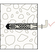 Dibluri plastic cu cârlig Fischer UX 8x50 mm, pachet 4 bucăți, cu guler-thumb-8