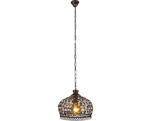 Lampa suspendată cu lanț și abajur decorativ