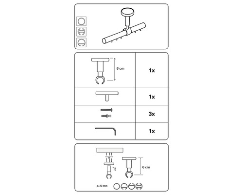 Instrucțiuni de montaj pentru sistemul de tijă de perdea