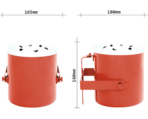Suport cărbune grătar cu dimensiunile 165 mm și 180 mm