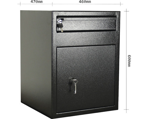 Cutie poștală cu fantă de introducere și ușă blocabilă