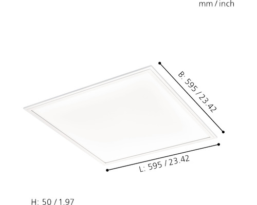 Imagine cu dimensiunile unei lămpi de tavan