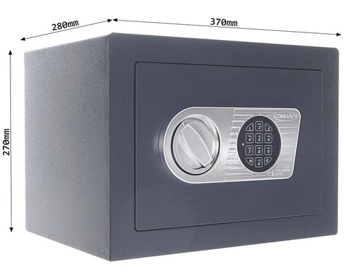 Seif gri cu dimensiunile de 270 x 280 x 370 milimetri