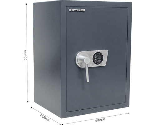 Seif Rotter cu blocare digitală cu cifru, 660x490x410 milimetri
