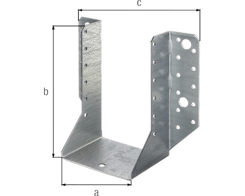 Suport metalic grindă cu dimensiunile a, b și c